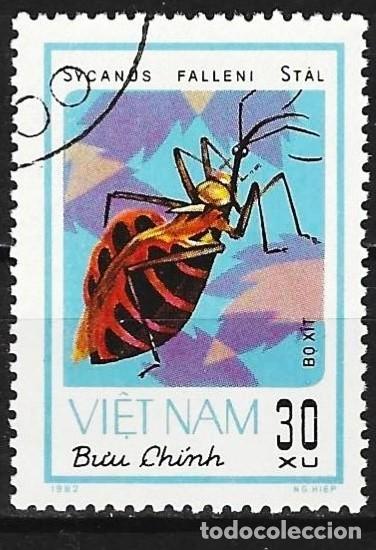 Sellos: Vietnam 1982 - Mi 1259 - YT 365 - Insecto