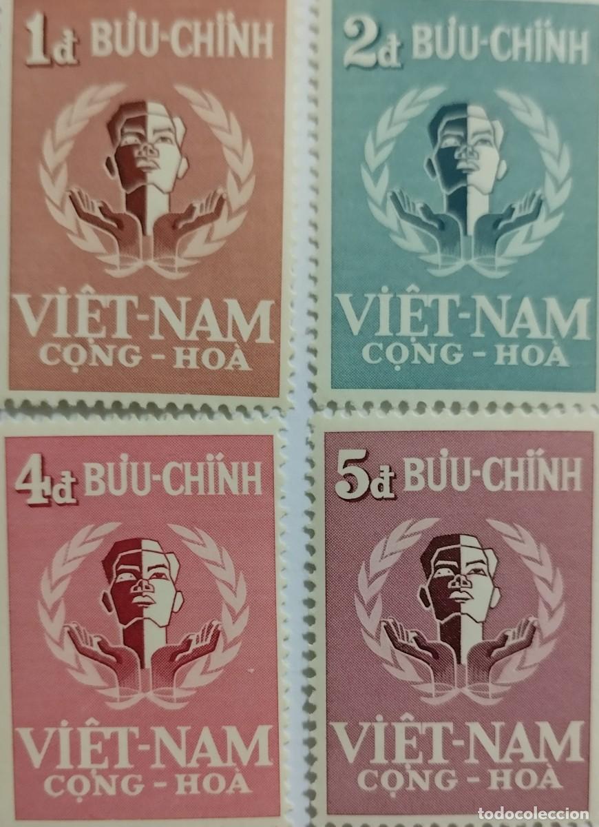 Sellos: SELLOS REP&Uacute;BLICA DE VIETNAM DEL SUR, A&Ntilde;O 1958, SERIE COMPLETA**MNH. YVERT 94/97, MICHEL 160/63