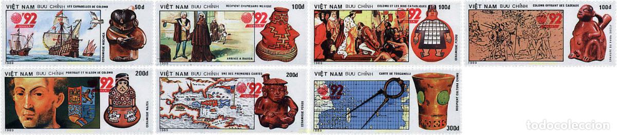 Sellos: 89043 MNH VIETNAM 1992 500 ANIVERSARIO DEL DESCUBRIMIENTO DE AMERICA