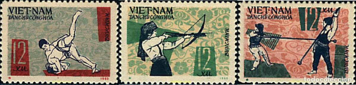 Sellos: 281133 HINGED VIETNAM DEL NORTE 1966 JUEGOS DEPORTIVOS NACIONALES