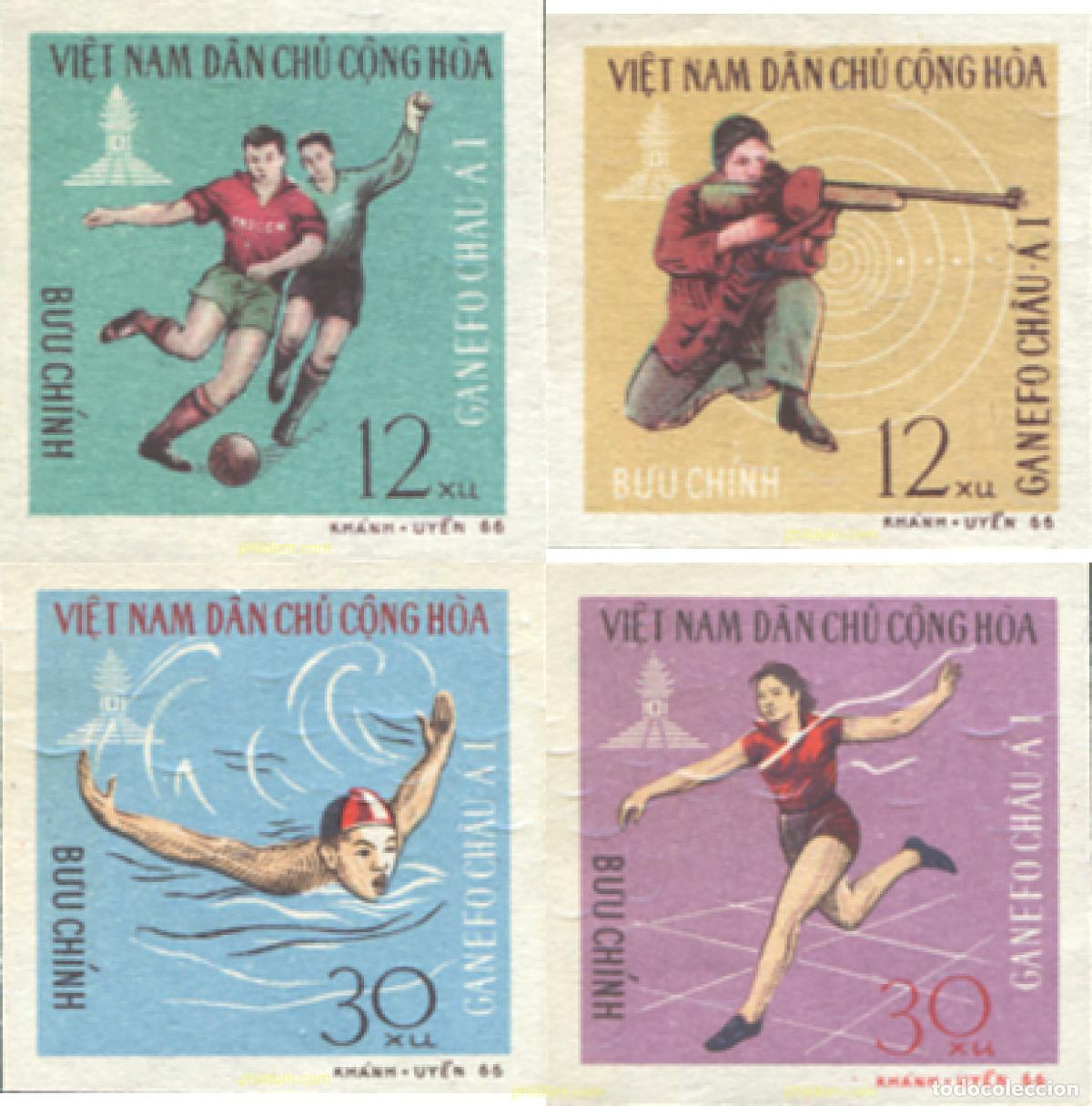 Sellos: 18701 MNH VIETNAM DEL NORTE 1966 JUEGOS DEPORTIVOS DE LAS NUEVAS FUERZAS