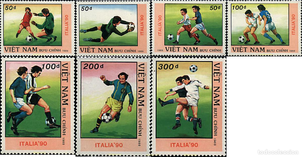 Sellos: 89020 MNH VIETNAM 1989 COPA DEL MUNDO DE FUTBOL. ITALIA-90