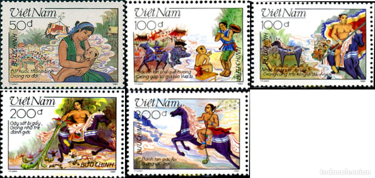 Sellos: 89019 MNH VIETNAM 1989 LEYENDAS