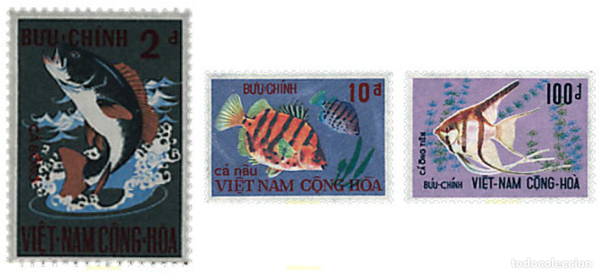 Sellos: 36411 MNH VIETNAM DEL SUR 1971 FAUNA MARINA