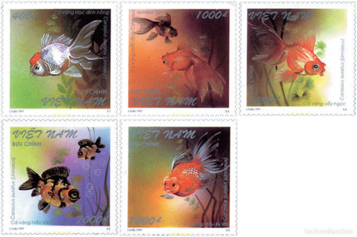 Sellos: 89085 MNH VIETNAM 1997 HONG KONG 97. EXPOSICION FILATELICA INTERNACIONAL. PECES ROJOS