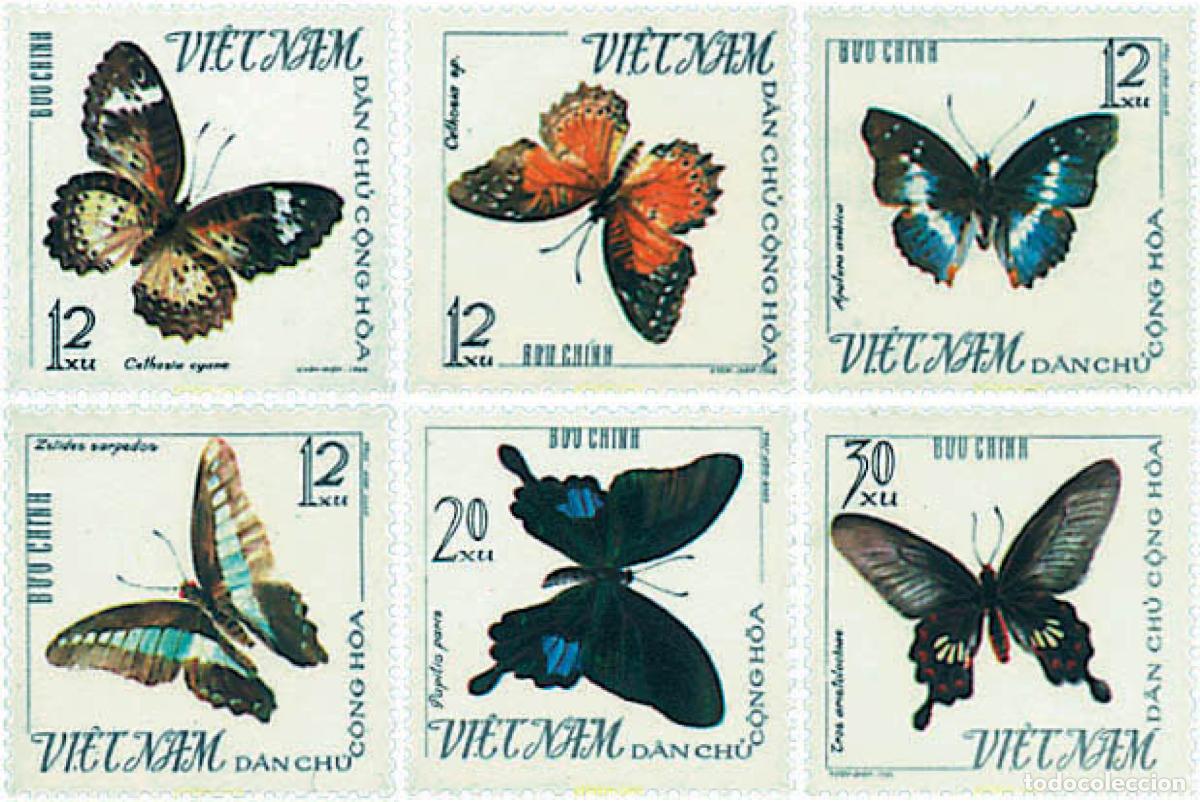 Sellos: 76803 MNH VIETNAM DEL NORTE 1965 MARIPOSAS