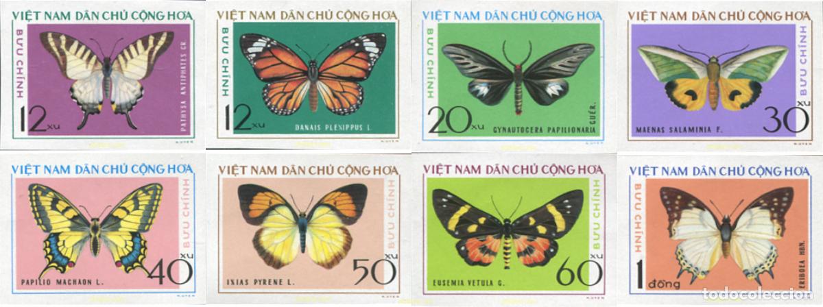 Sellos: 15160 MNH VIETNAM DEL NORTE 1976 MARIPOSAS