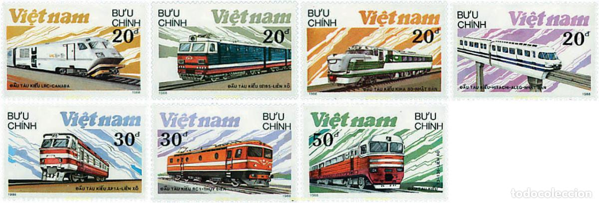Sellos: 60033 MNH VIETNAM 1988 LOCOMOTORAS