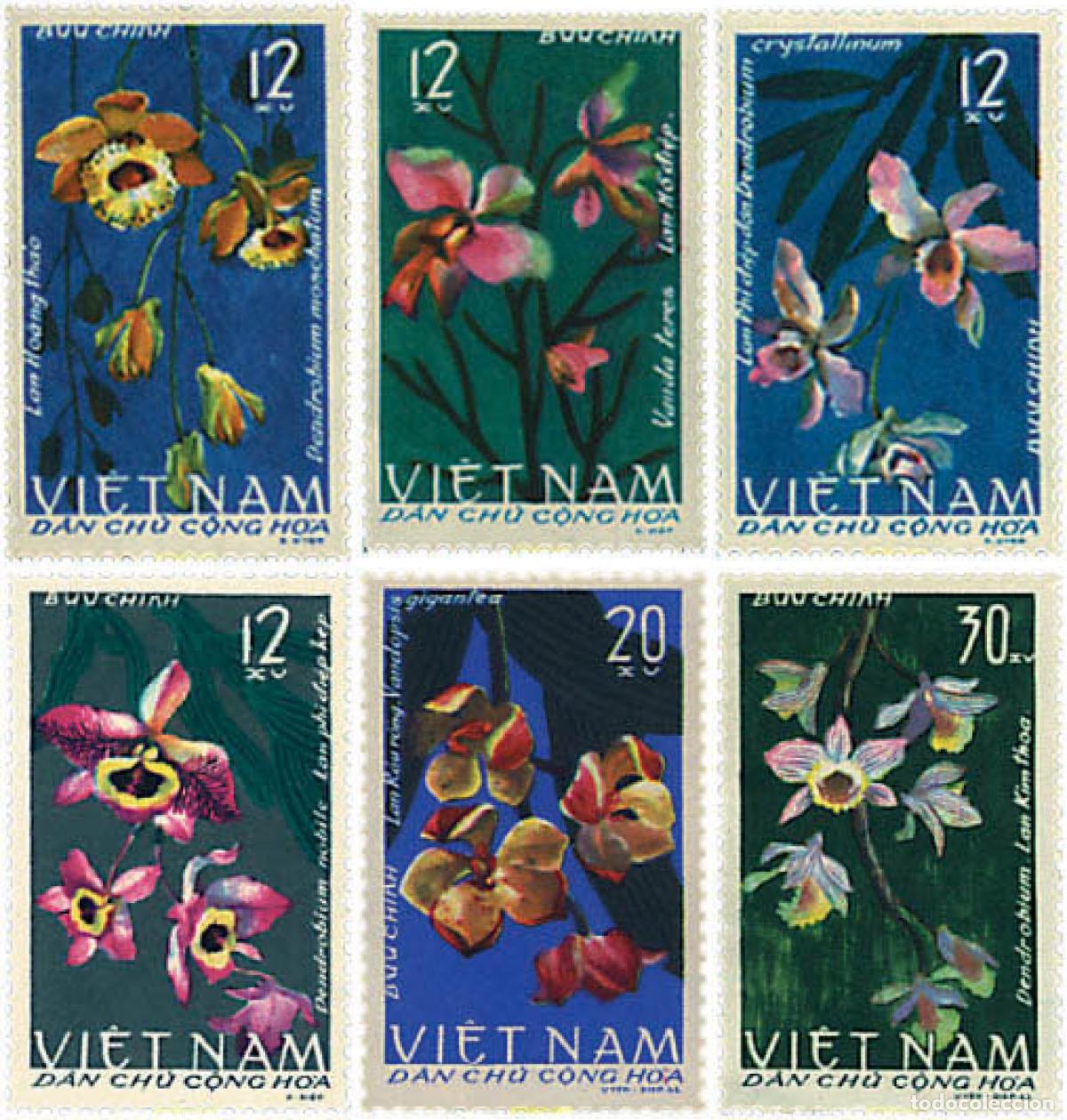 Sellos: 92888 MNH VIETNAM DEL NORTE 1966 ORQUIDEAS