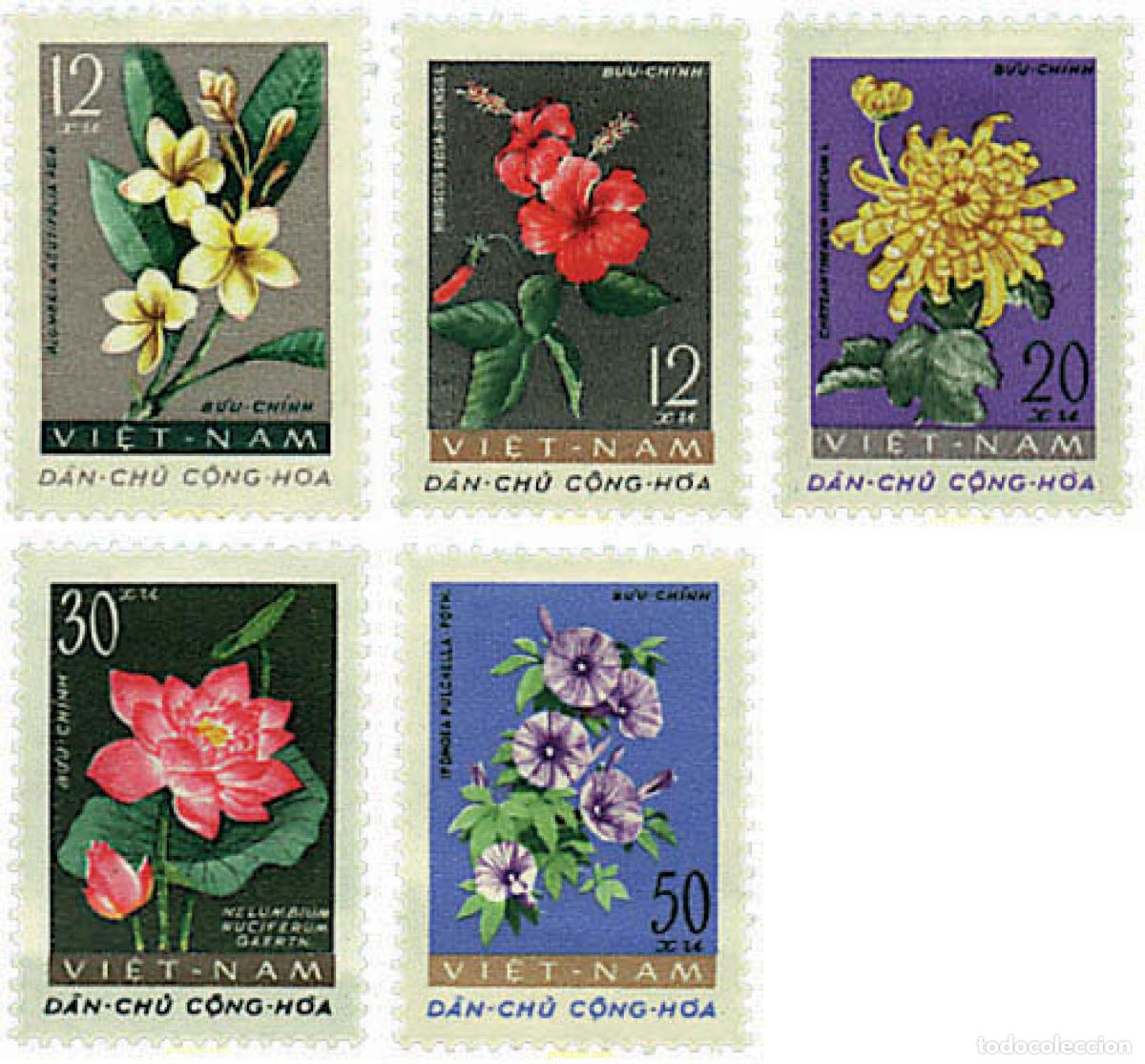 Sellos: 92869 MNH VIETNAM DEL NORTE 1962 FLORES