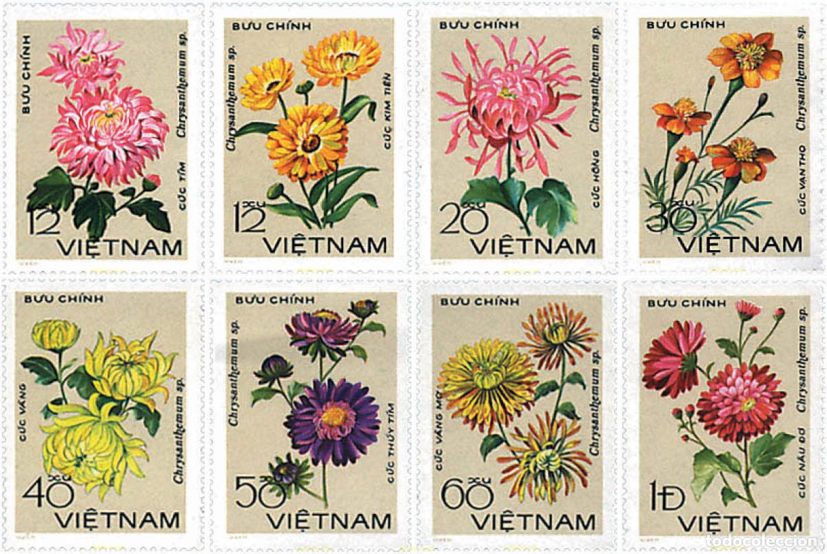 Sellos: 92811 MNH VIETNAM 1978 CRISANTEMOS