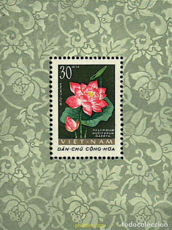 Selos: 233898 HINGED VIETNAM DEL NORTE 1962 FLORES