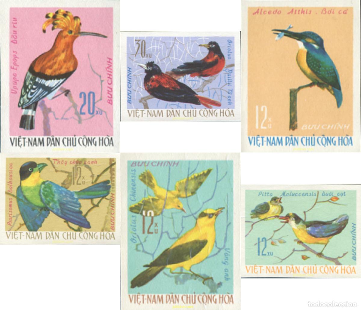 Sellos: 18700 MNH VIETNAM DEL NORTE 1966 AVES