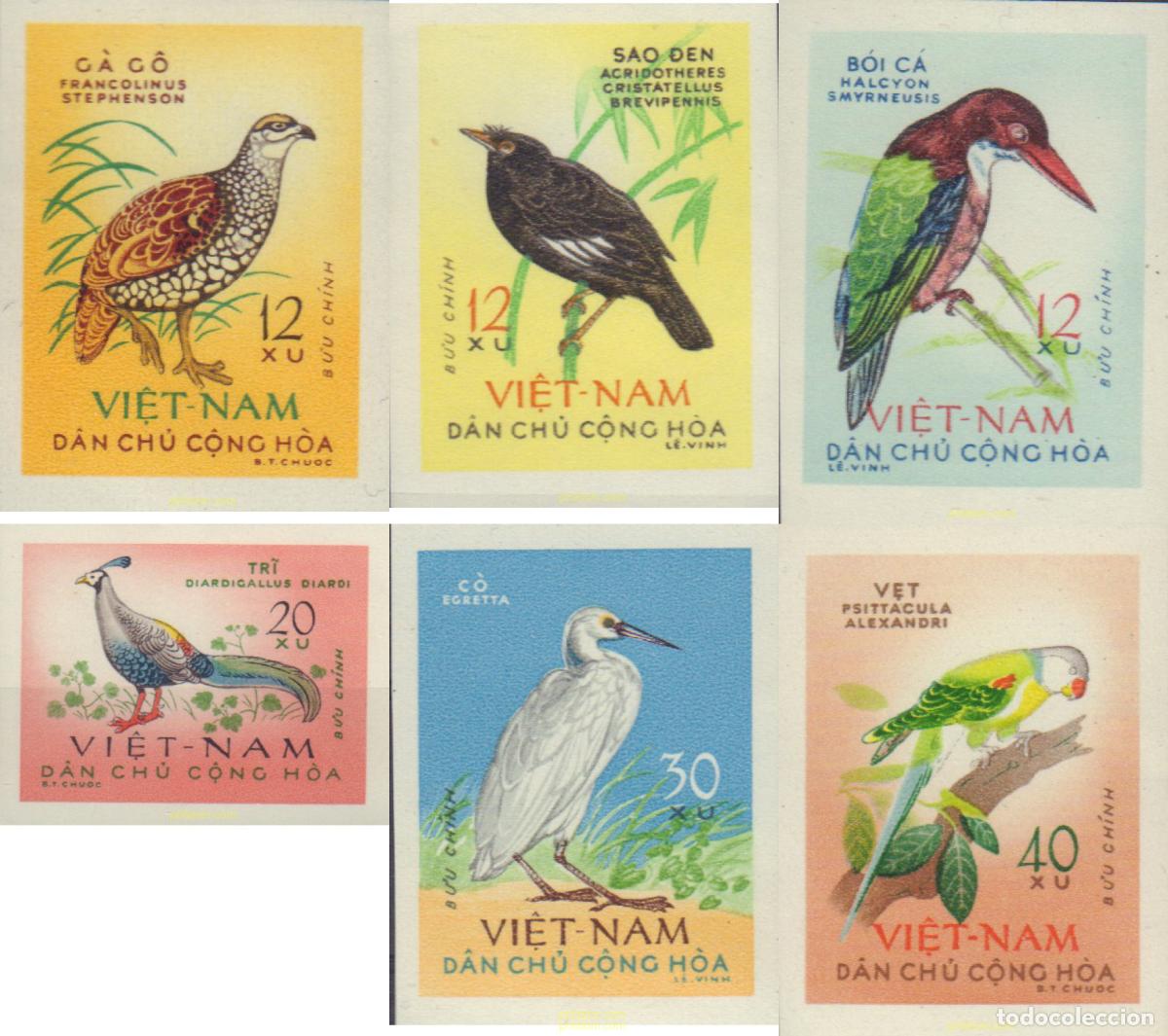 Selos: 597789 MNH VIETNAM DEL NORTE 1963 AVES