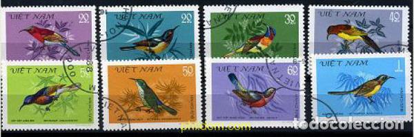 Sellos: 208873 USED VIETNAM 1981 PAJAROS CHUPADORES DE NECTAR