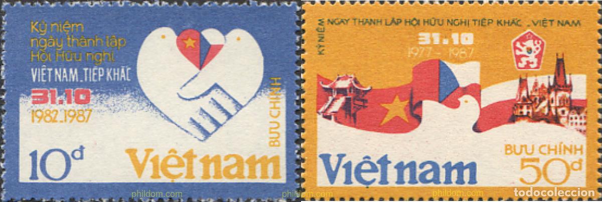 Sellos: 31890 MNH VIETNAM 1987 COOPERACION VIETNAM-CHECOSLOVAQUIA