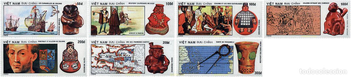 Sellos: 32180 MNH VIETNAM 1990 500 ANIVERSARIO DEL DESCUBRIMIENTO DE AMERICA
