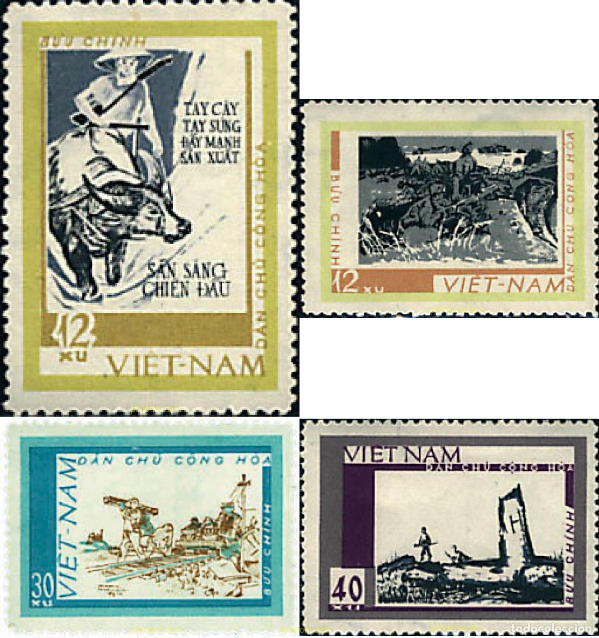 Selos: 60066 MNH VIETNAM DEL NORTE 1968 ESCENAS DE LA GUERRA