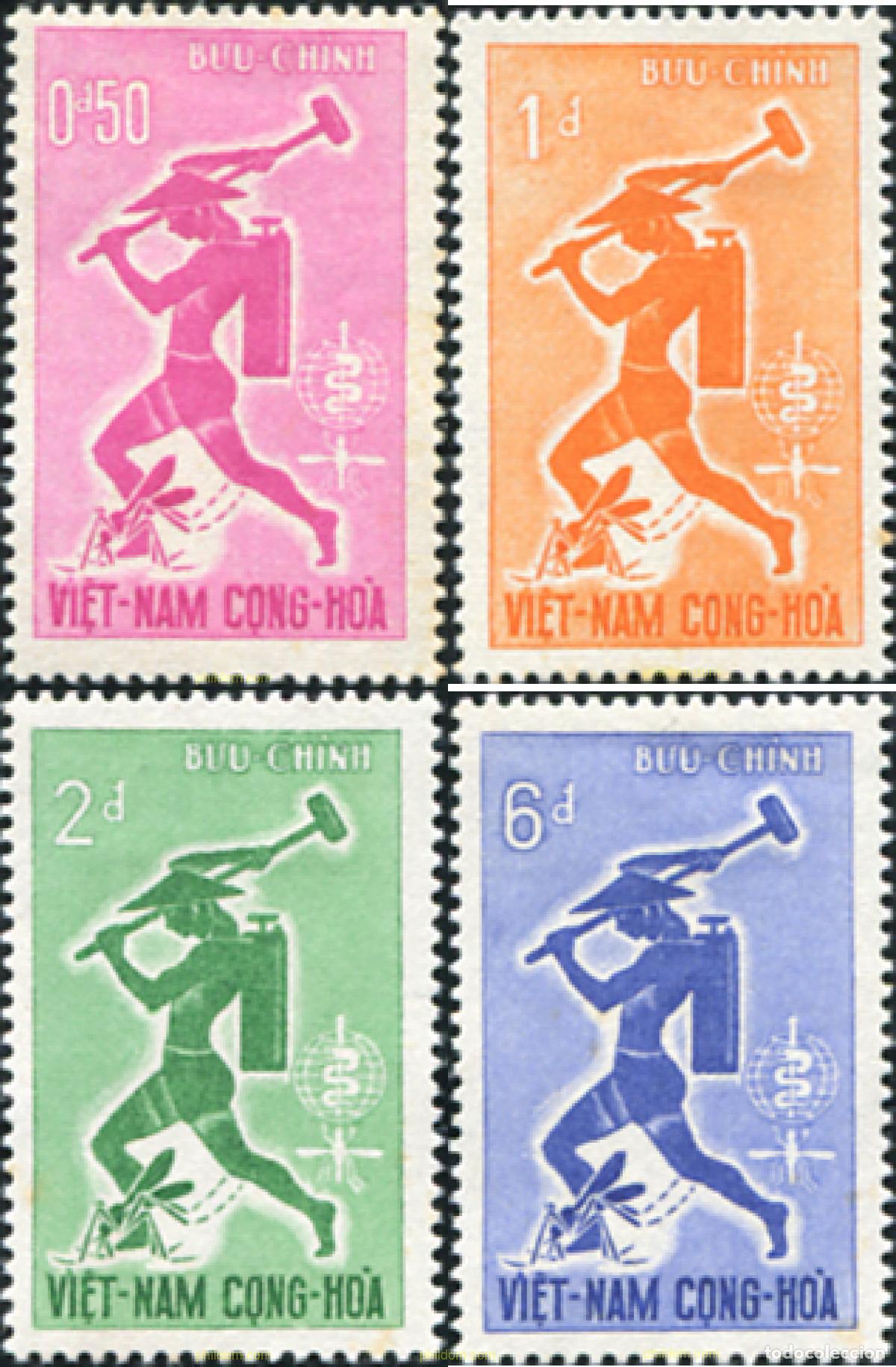 Sellos: 673984 HINGED VIETNAM DEL SUR 1962 CAMPA&Ntilde;A EN CONTRA LA MALARIA