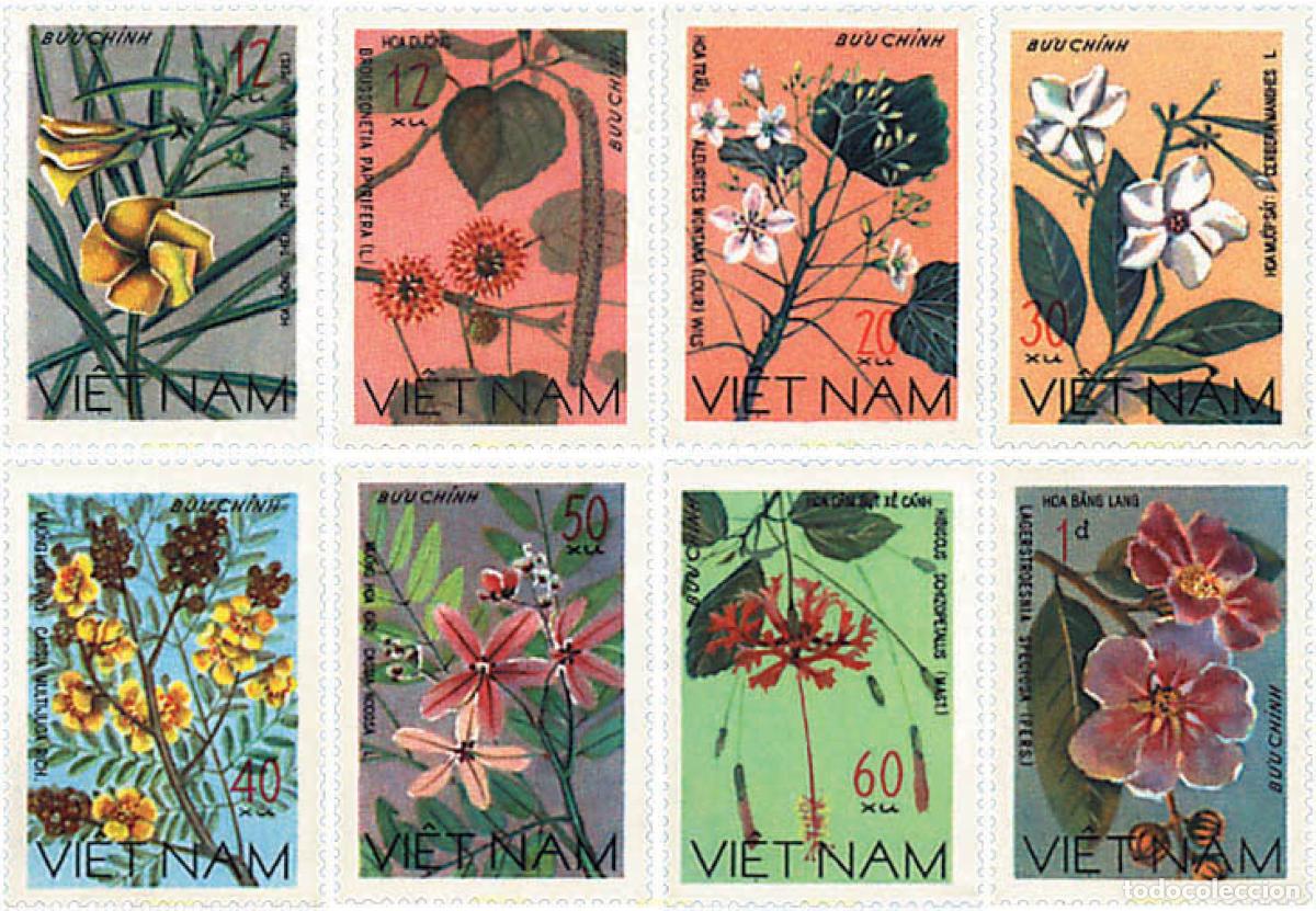 Sellos: 96810 MNH VIETNAM 1977 FLORES SILVESTRES