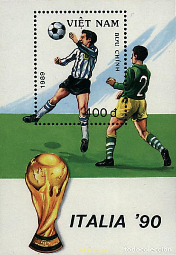 Sellos: 89021 MNH VIETNAM 1989 COPA DEL MUNDO DE FUTBOL. ITALIA-90