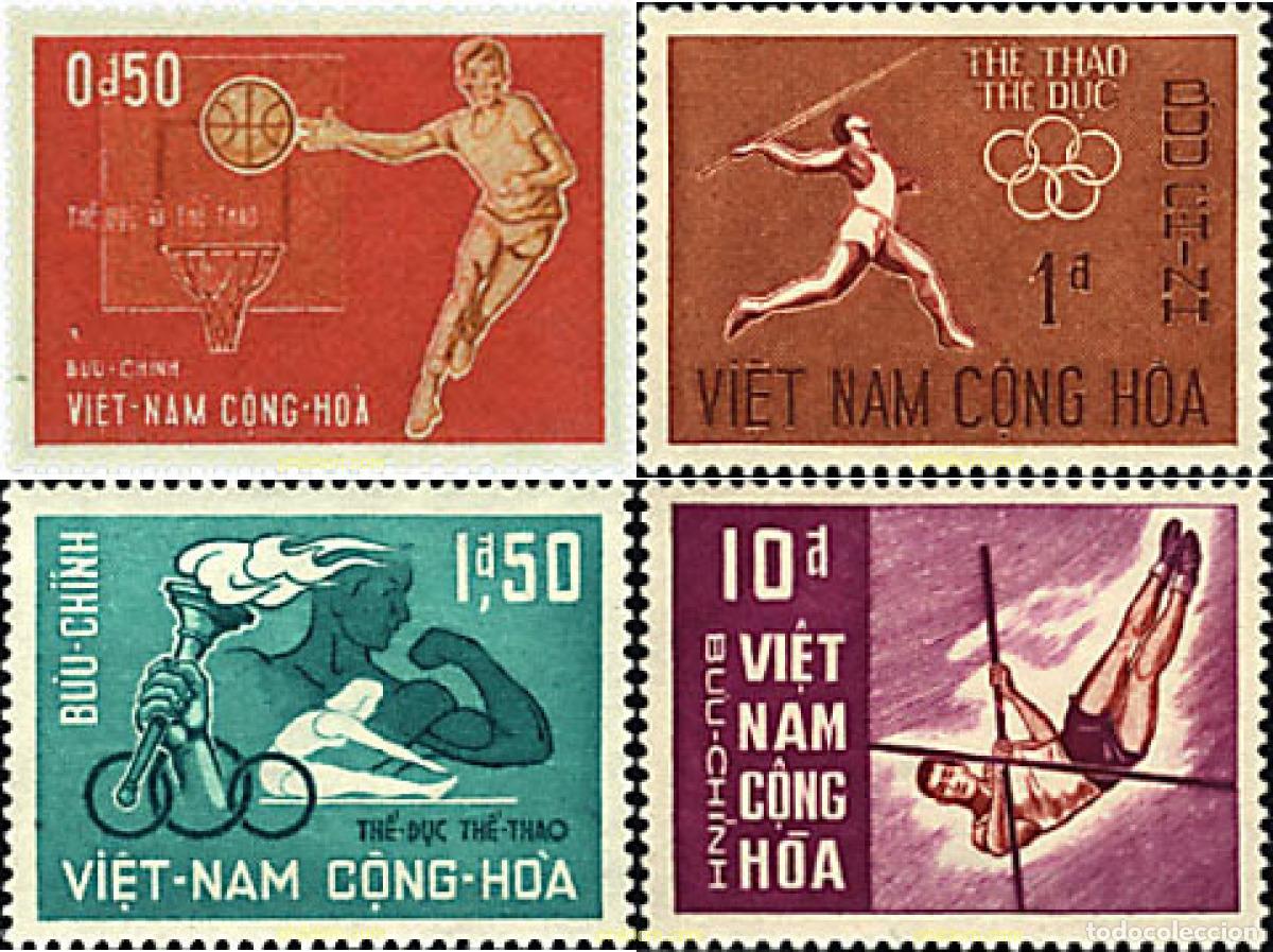 Sellos: 229457 MNH VIETNAM DEL SUR 1965 3 JUEGOS DEPORTIVOS DEL SUD-ESTE ASIATICO