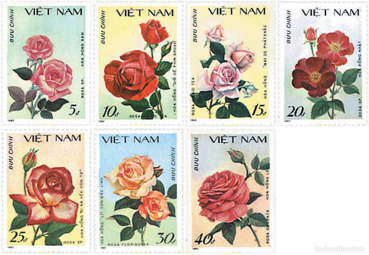 Sellos: 92831 MNH VIETNAM 1988 ROSAS