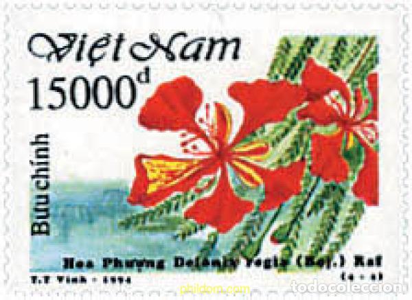 Sellos: 92841 MNH VIETNAM 1994 FLOR DE VERANO