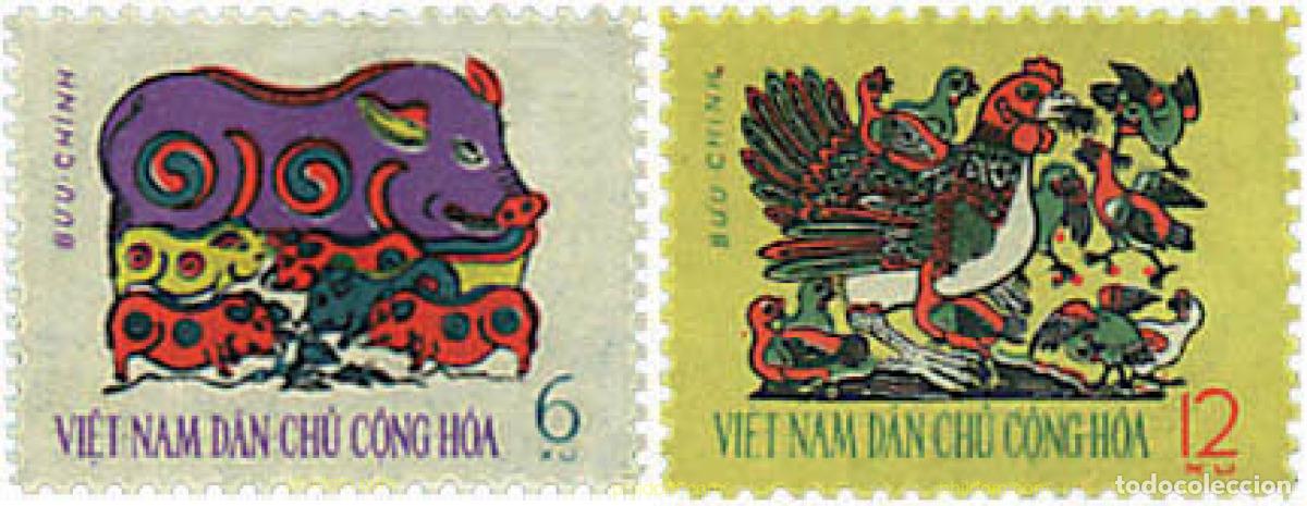 Sellos: 34656 MNH VIETNAM DEL NORTE 1962 NUEVO A&Ntilde;O CHINO