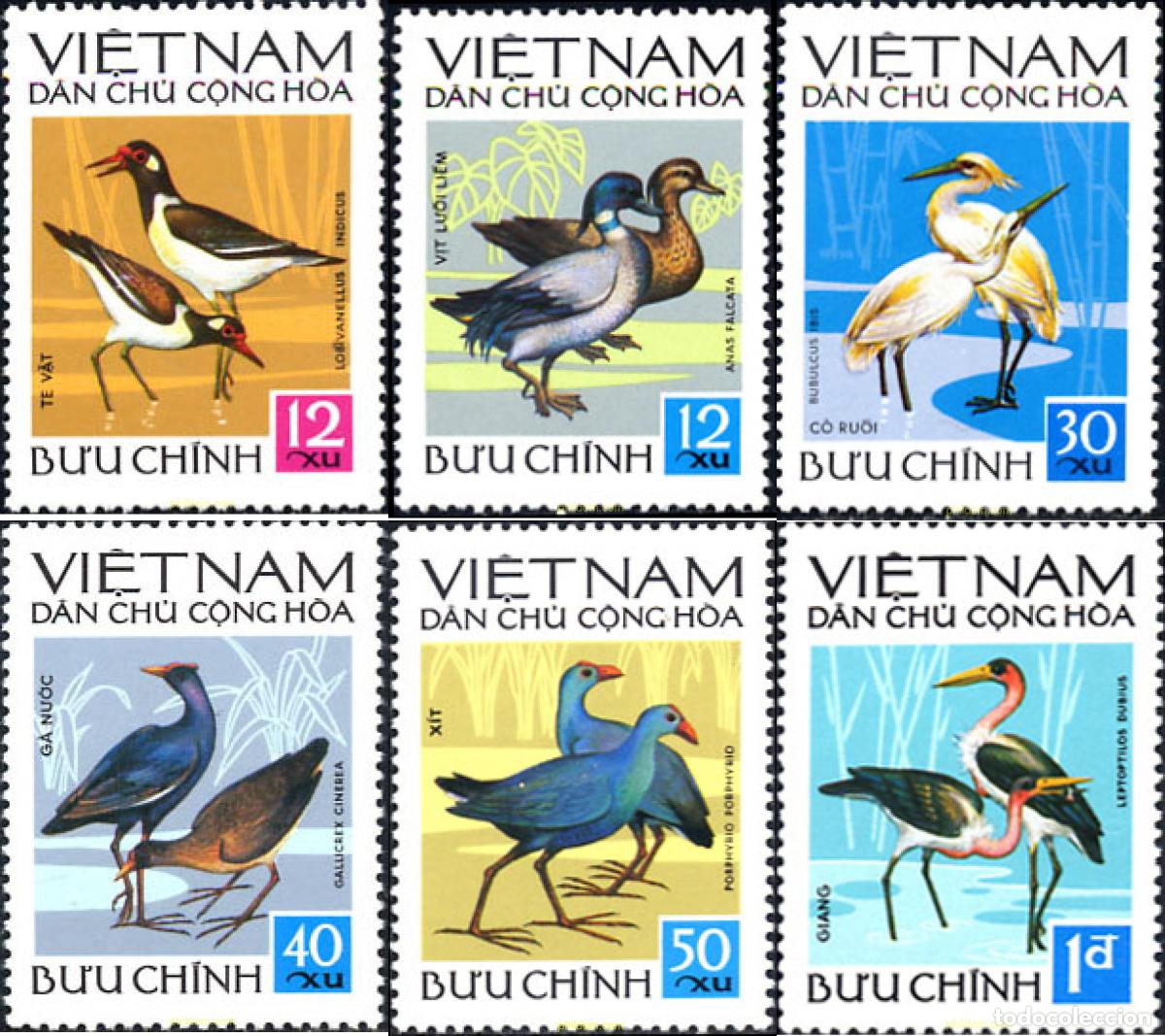 Sellos: 34658 MNH VIETNAM DEL NORTE 1972 AVES