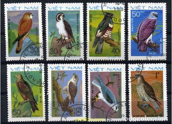 Sellos: 208844 USED VIETNAM 1982 AVES RAPACES