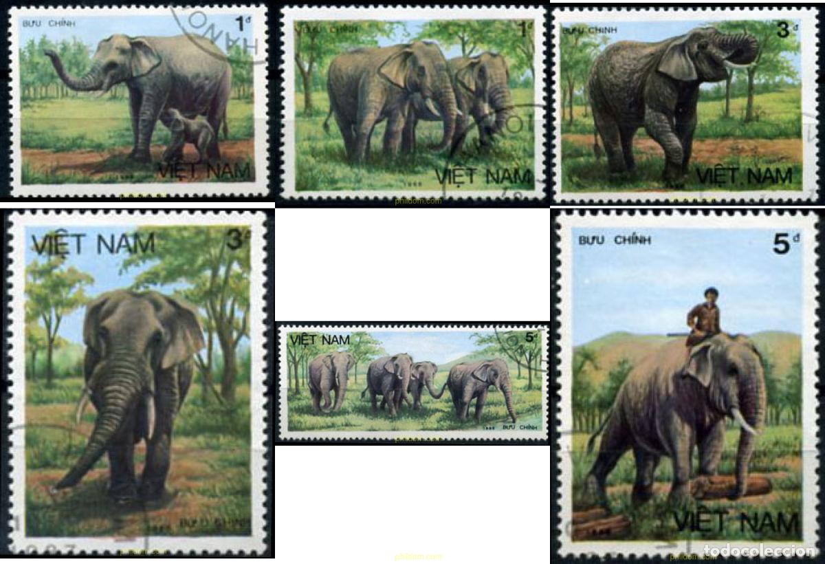 Sellos: 207242 USED VIETNAM 1987 MAMIFEROS