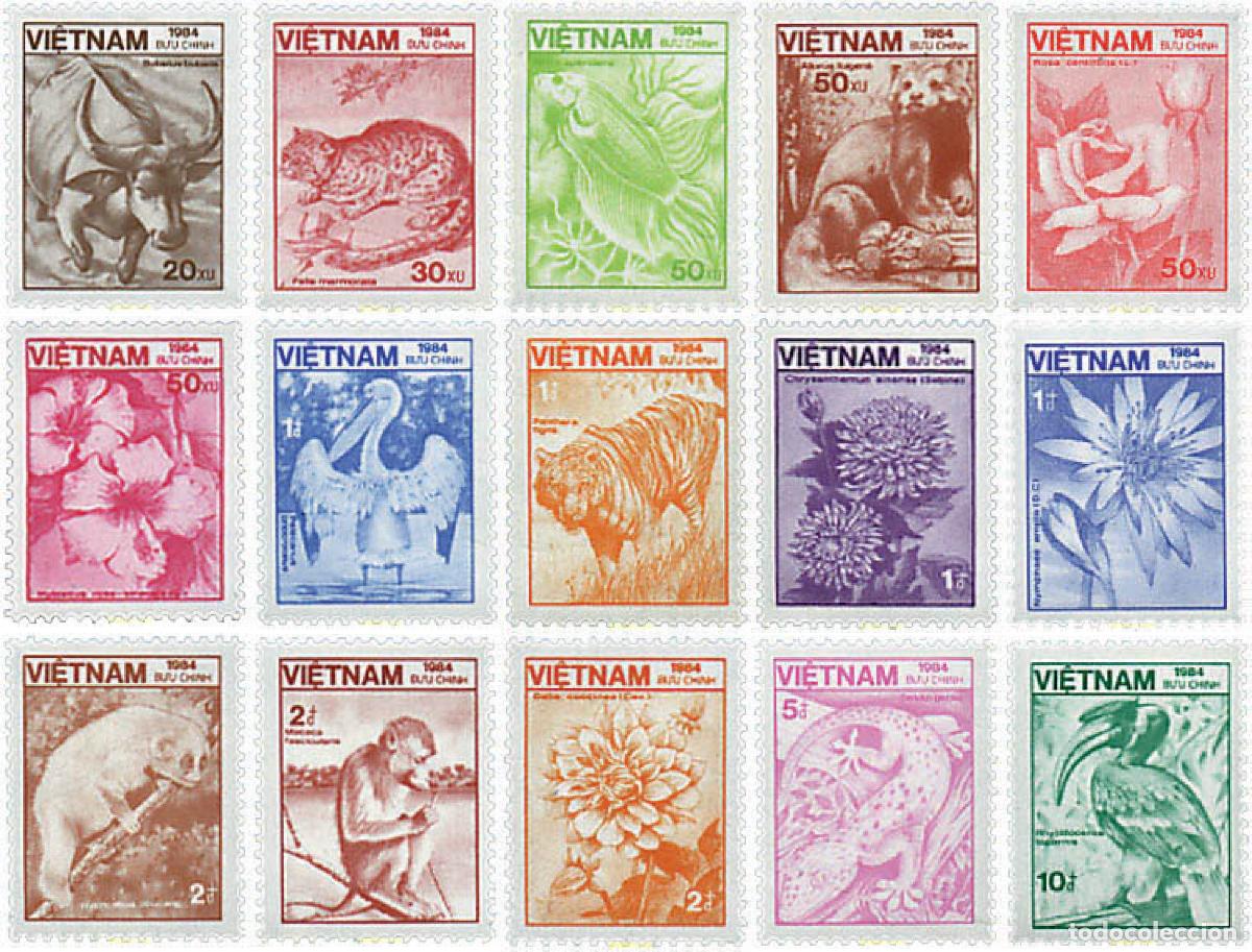 Sellos: 96430 MNH VIETNAM 1984 FAUNA Y FLORA