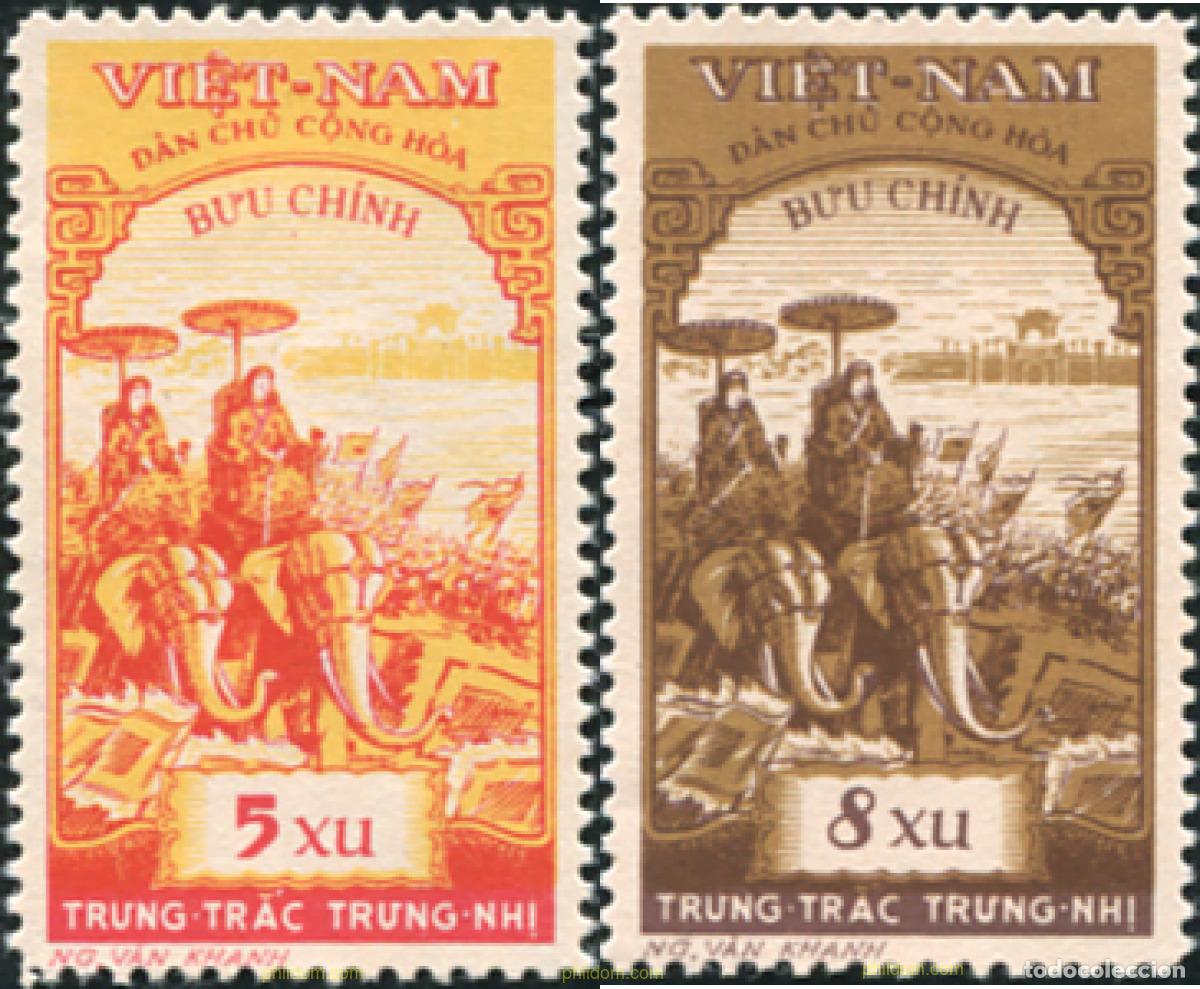 Sellos: 37719 MNH VIETNAM DEL NORTE 1959 ELEFANTES