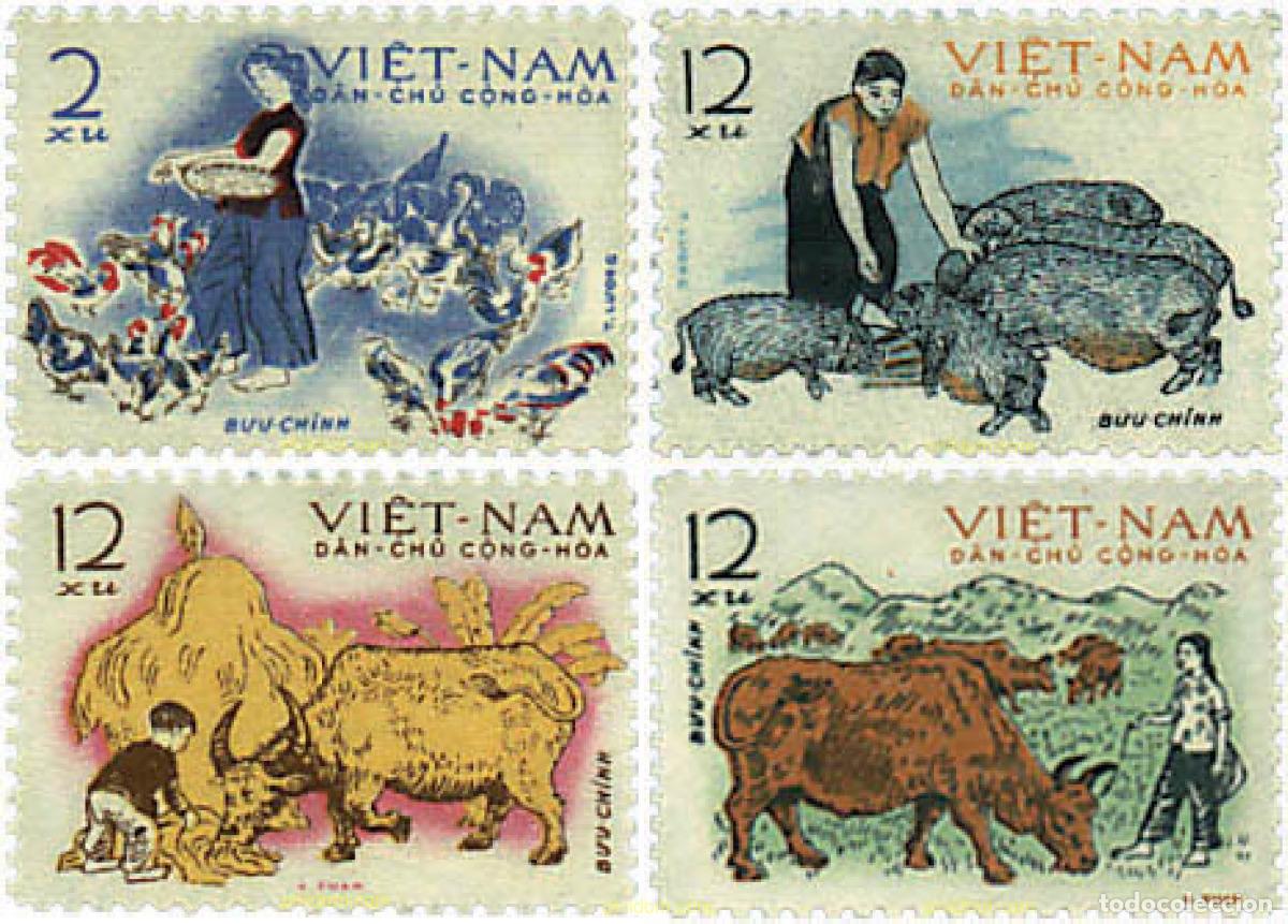 Sellos: 37681 MNH VIETNAM DEL NORTE 1962 GANADERIA