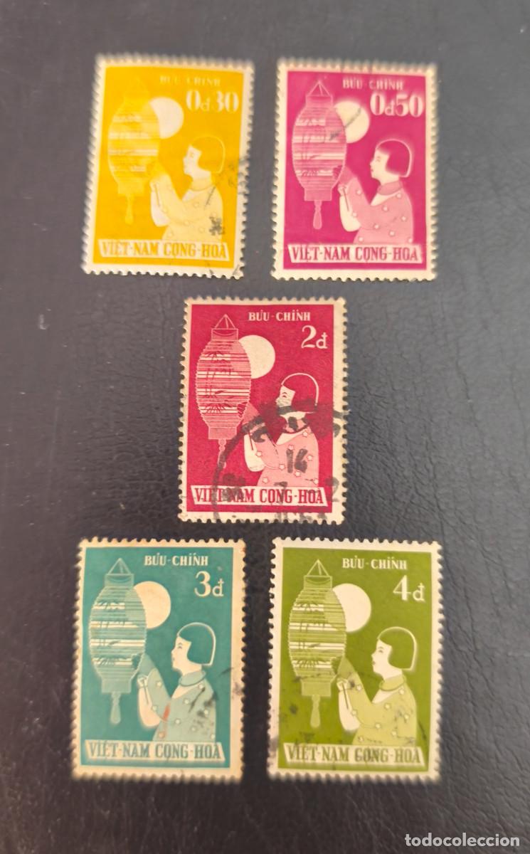 Stamps: Viet-Nam del Sur 1958 Yvert 89/93 Festival de la infancia. Serie completa