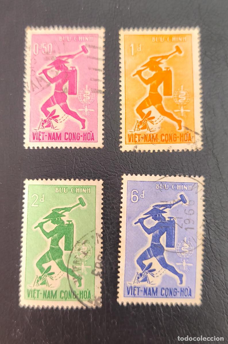 Sellos: Viet-Nam del Sur 1962 Yvert 188/191 Erradicaci&oacute;n de la Malaria +SD. Serie completa