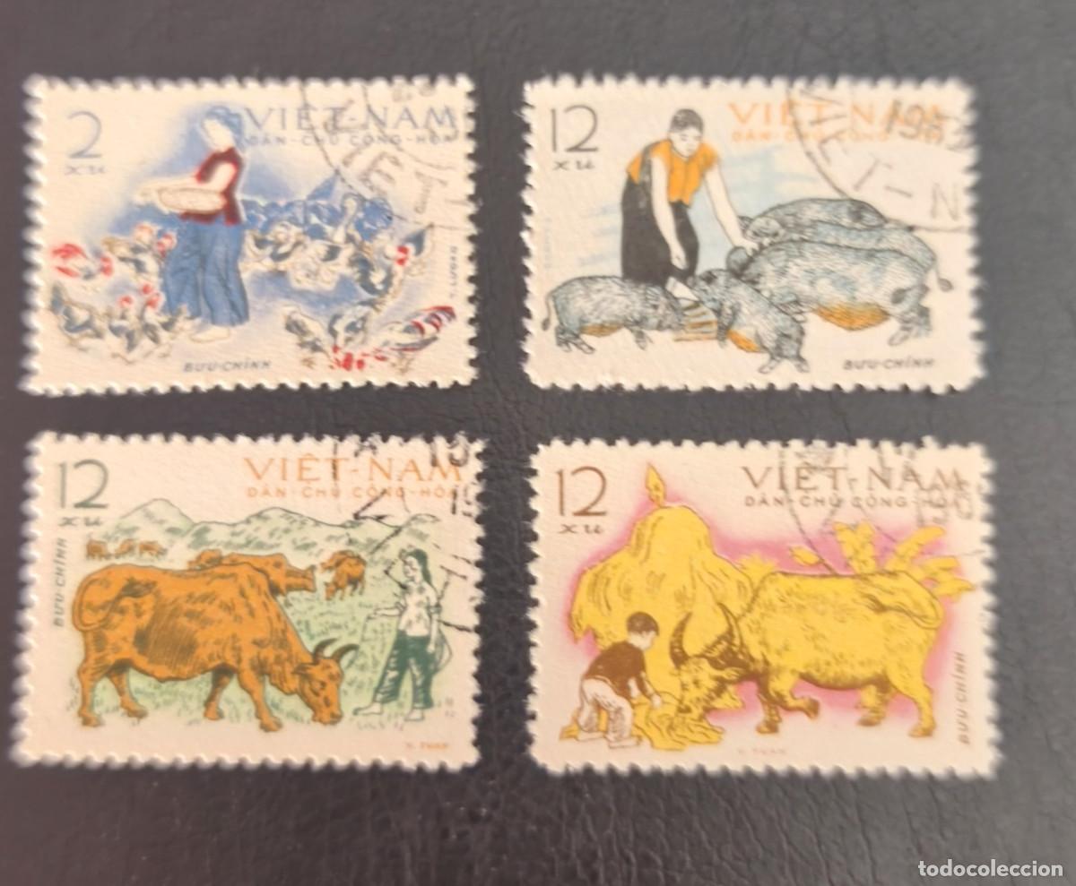 Stamps: Viet-Nam del Norte 1962 Yvert 299/302 Cuidado de los animales domesticos. Serie completa