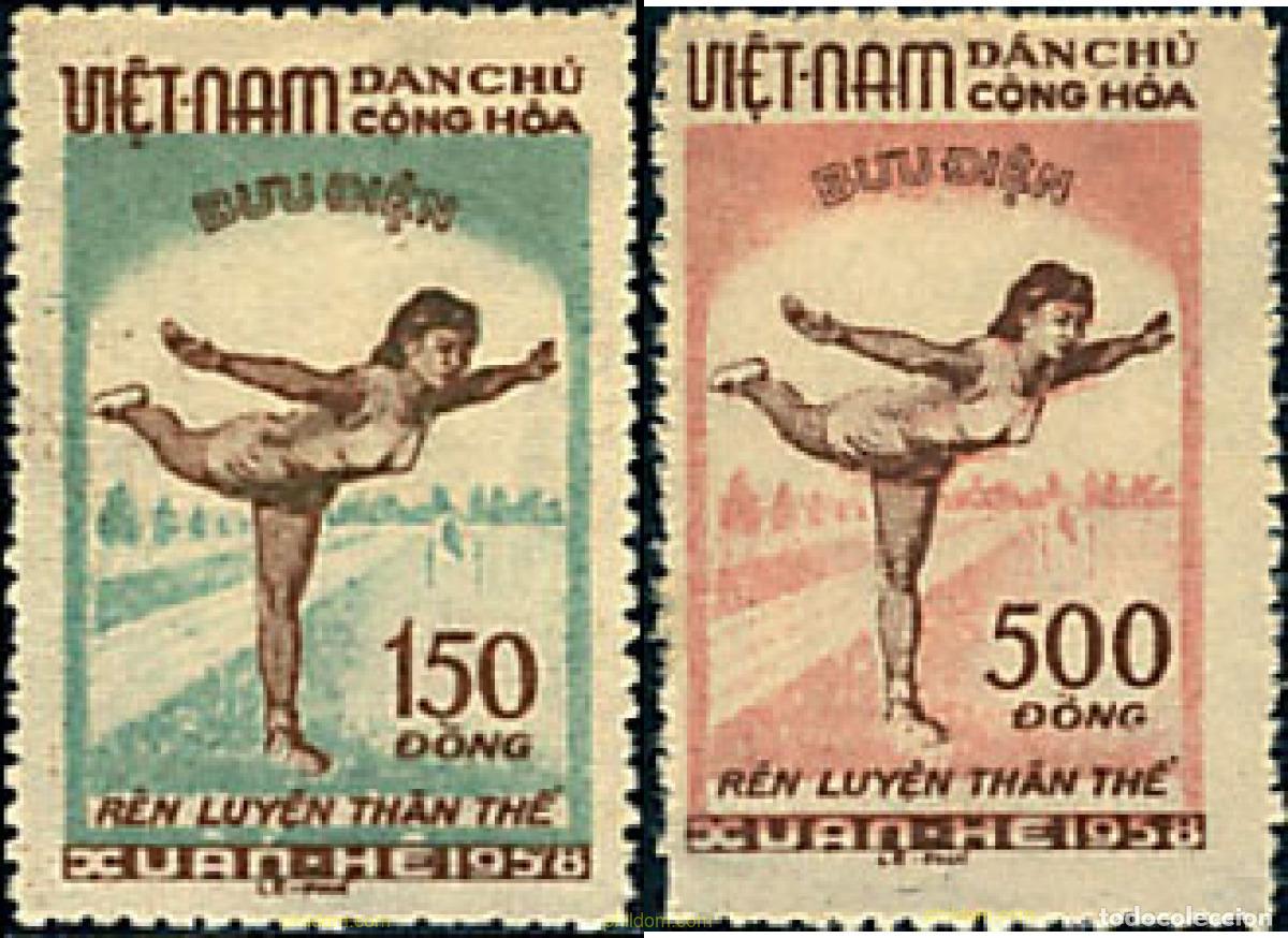 Sellos: 37709 MNH VIETNAM DEL NORTE 1958 CULTURA FISICA