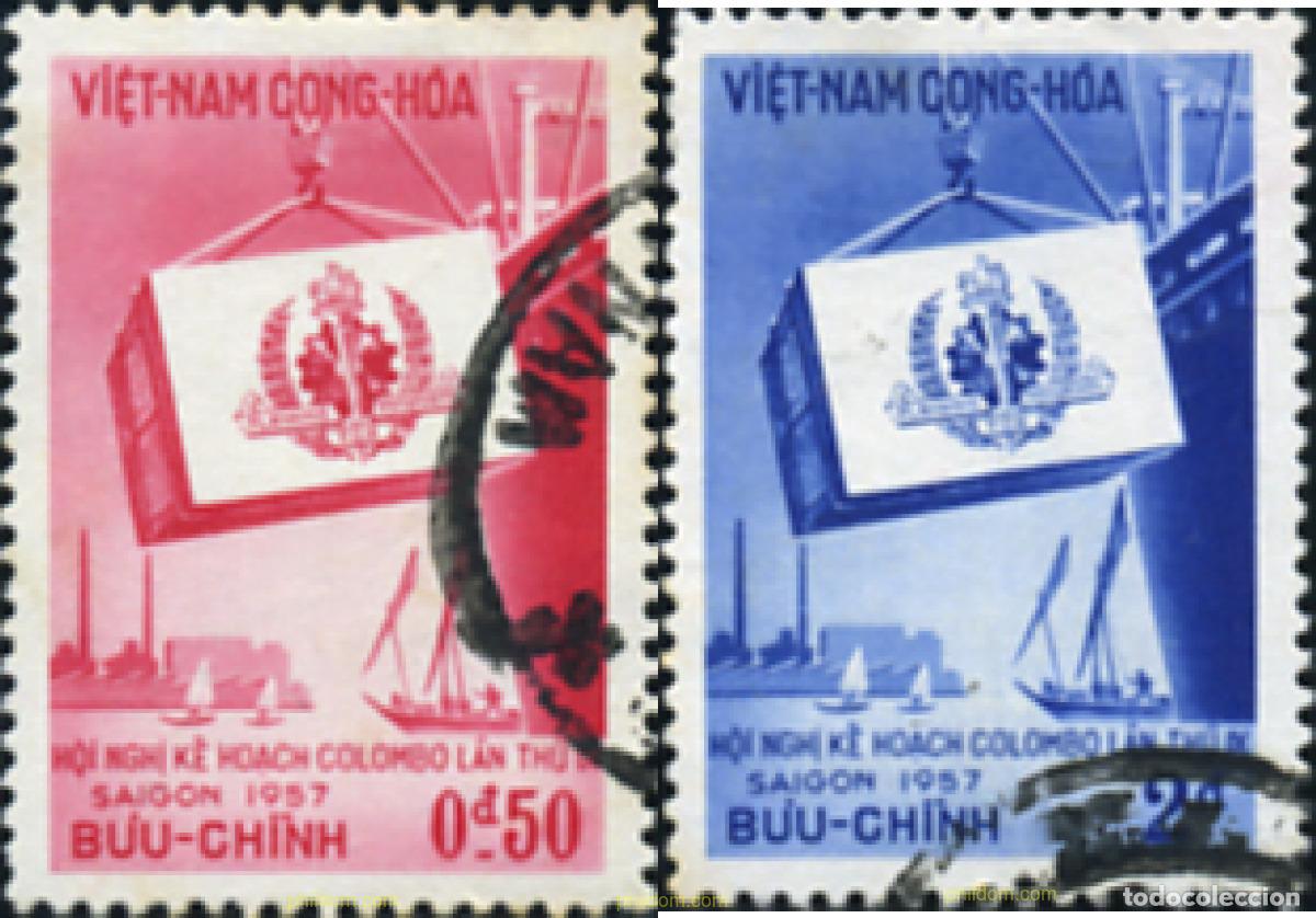 Sellos: 355729 USED VIETNAM DEL SUR 1957 VELA