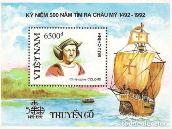 Sellos: 49120 MNH VIETNAM 1991 500 ANIVERSARIO DEL DESCUBRIMIENTO DE AMERICA