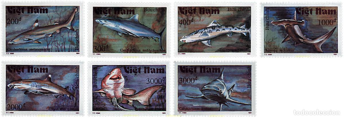Sellos: 68558 MNH VIETNAM 1991 TIBURONES