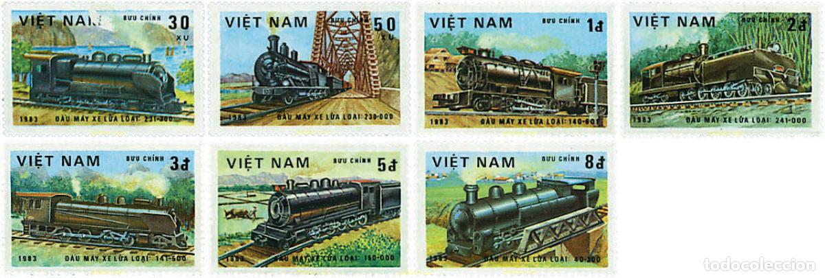 Timbres: 60027 MNH VIETNAM 1983 LOCOMOTORAS DE VAPOR