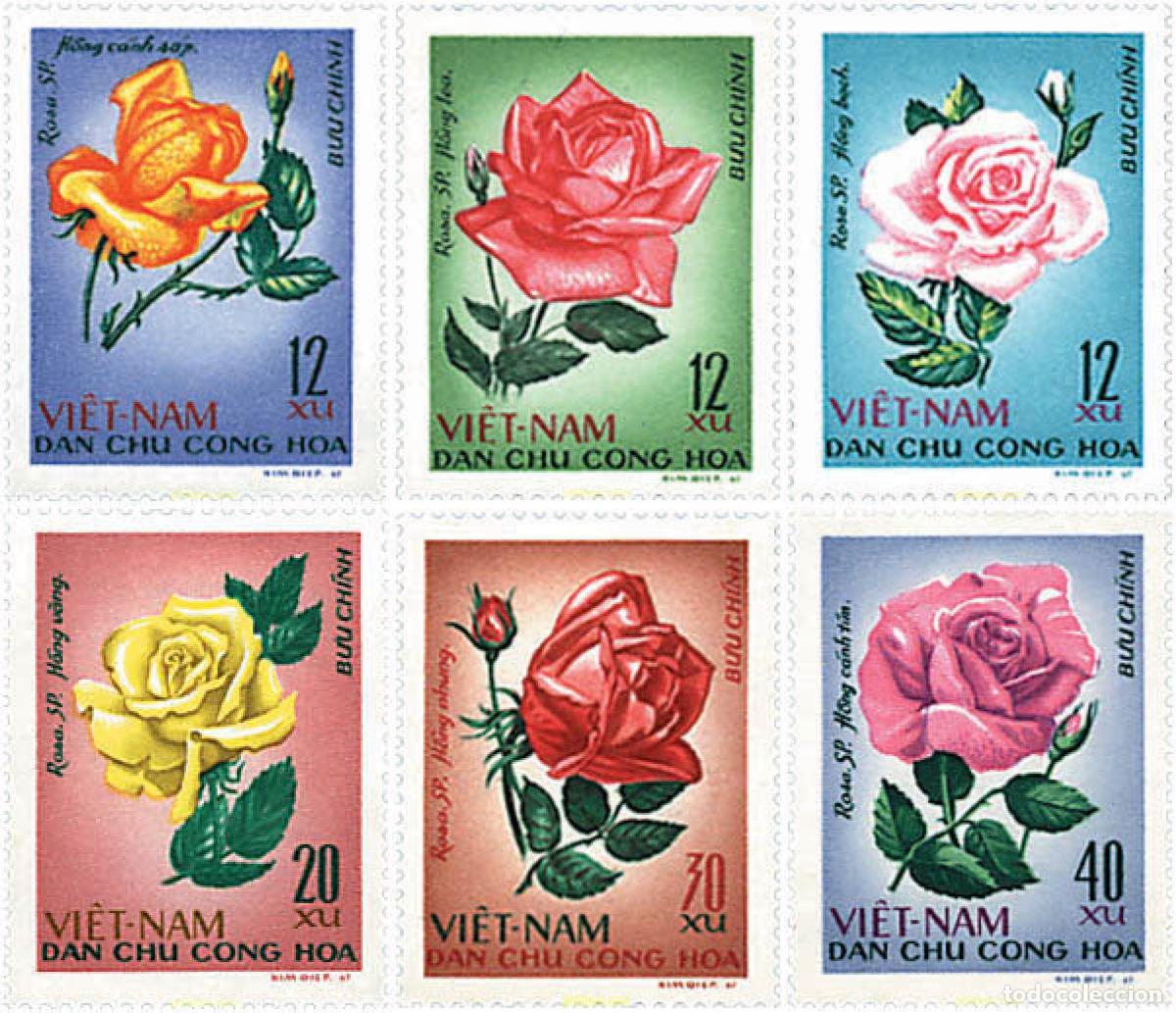 Sellos: 92891 MNH VIETNAM DEL NORTE 1968 ROSAS