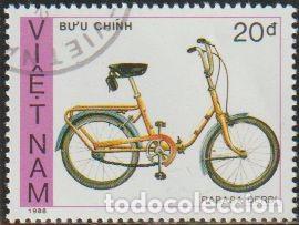 Francobolli: Vietnam 1989 Scott 1960 Sello * Bicicletas Mini Rabasa Derbi Yvert 906 Michel 2024 Viet Nam Stamp