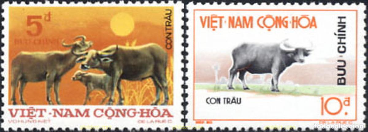 Briefmarken: 36416 MNH VIETNAM DEL SUR 1973 A&Ntilde;O DE LOS BUFALOS