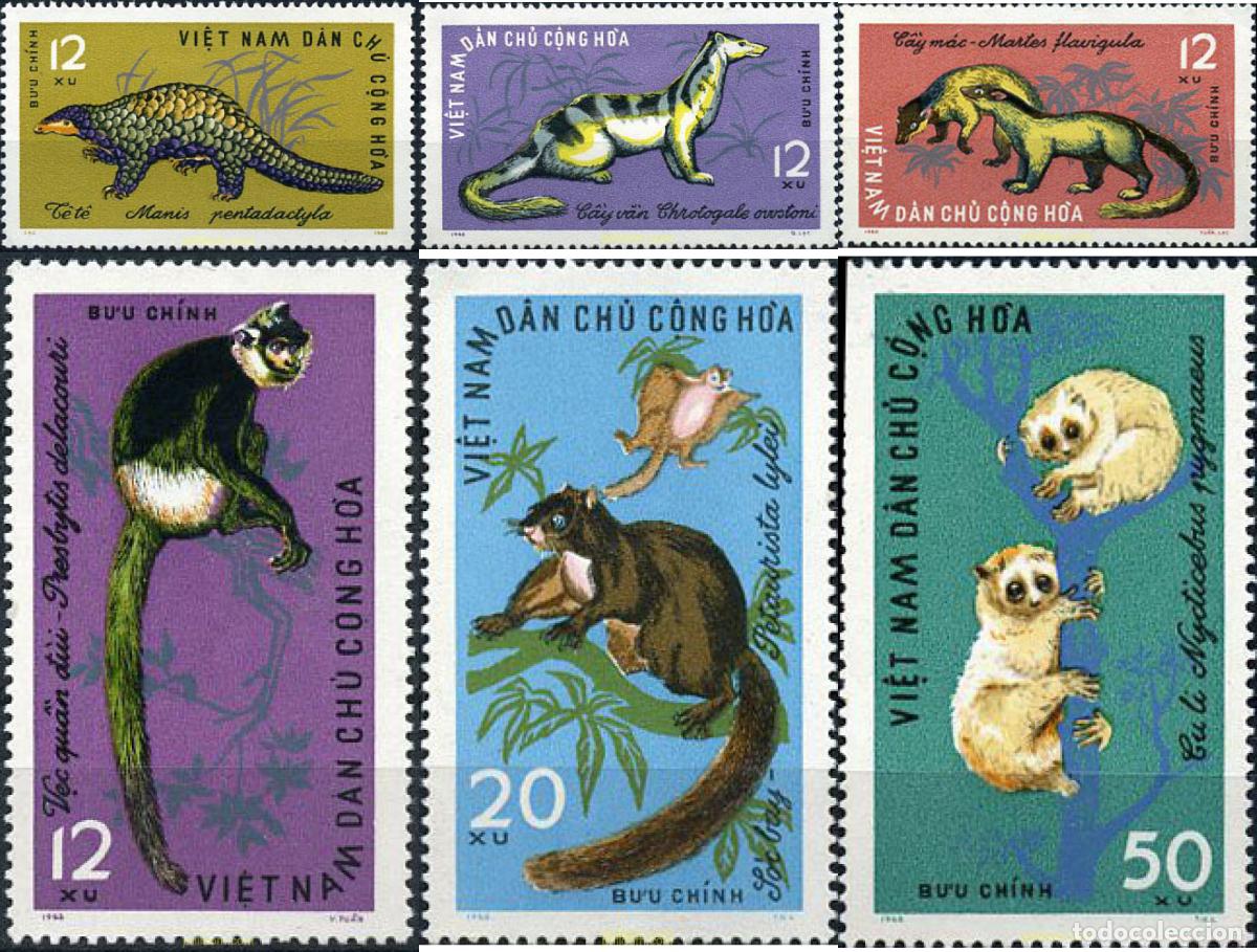 Briefmarken: 37689 MNH VIETNAM DEL NORTE 1965 FAUNA SALVAJE