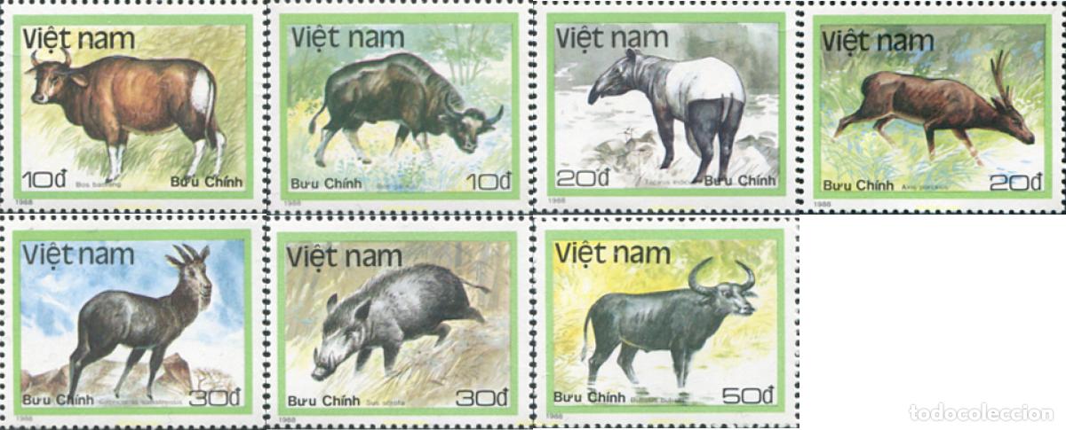Sellos: 89000 MNH VIETNAM 1988 MAMIFEROS