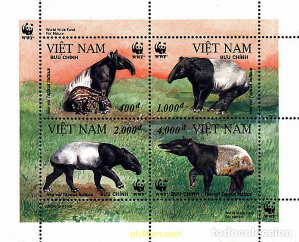 Sellos: 7254 MNH VIETNAM 1995 TAPIR ASIATICO