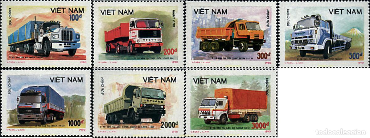 Sellos: 42841 MNH VIETNAM 1990 CAMIONES MODERNOS